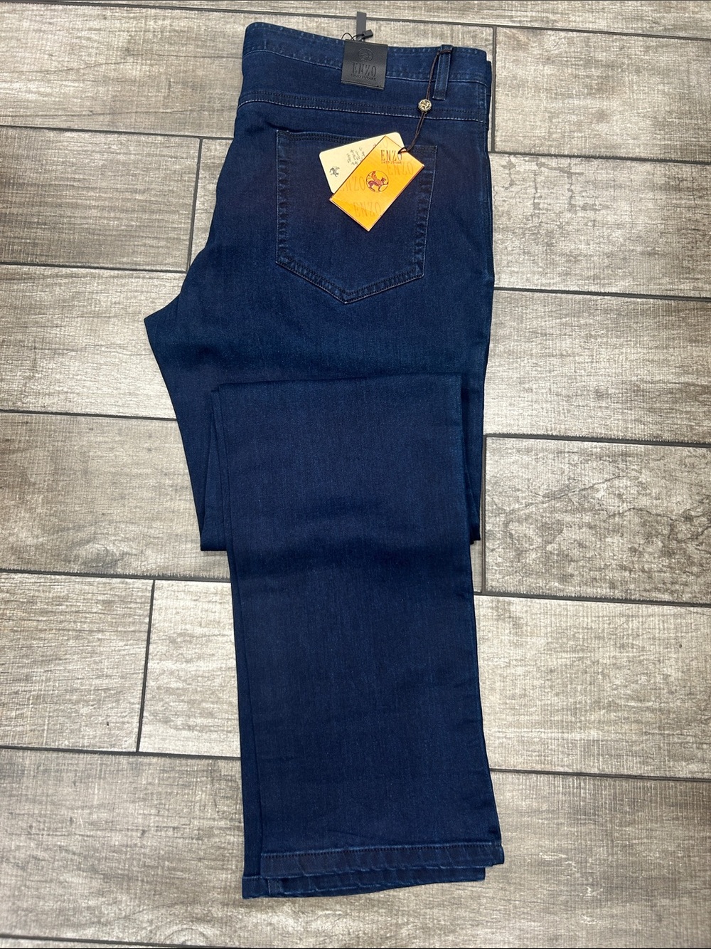 Enzo Tovare Dark Blue Men’s Jeans - Classic Straight Fit NWT